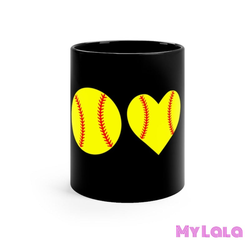 Softball has my Heart mug 11oz - My Lala Leggings