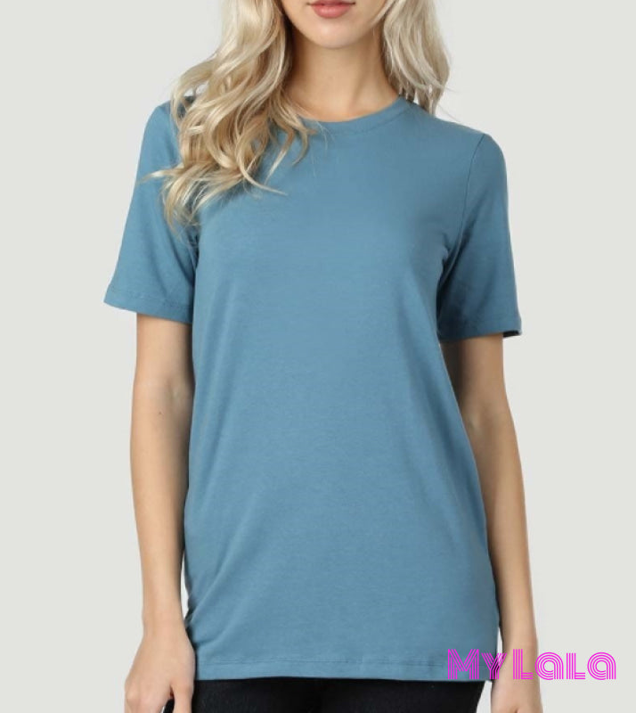 1 1008 Carrie Cotton Crew Tee (Titanium)