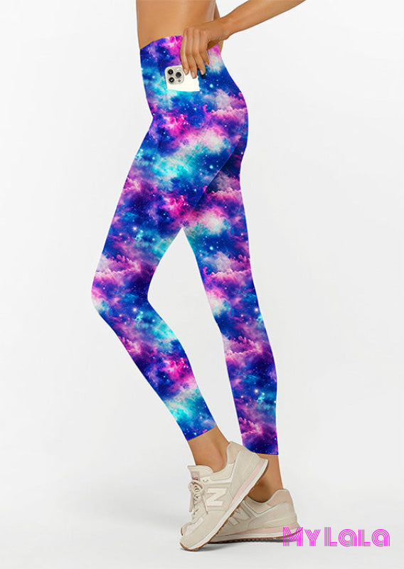 Curvy Pocketed Legging (Night Sky)