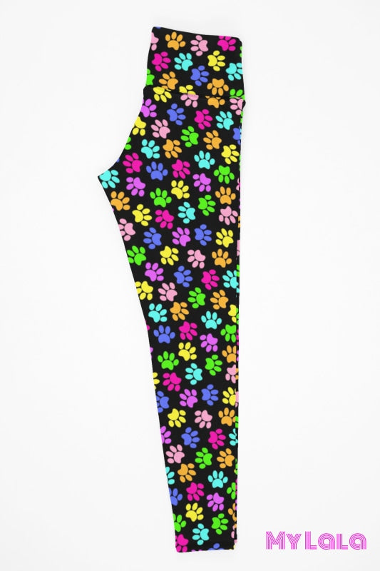 1 Curvy Pocketed Legging (Colorful Paw)