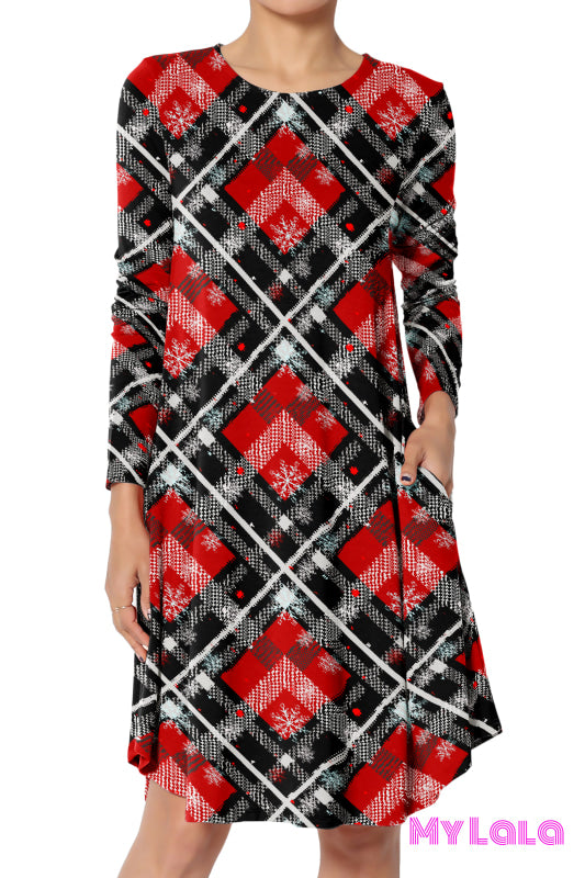 Dress - Curvy Lala Extra Long Sleeve (Flakes Of Flannel)