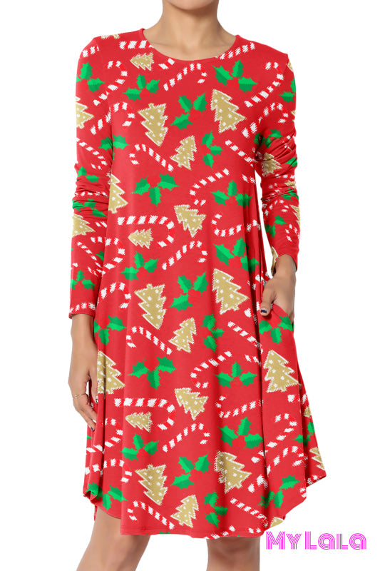 Dress - Lala Extra Long Sleeve (Holiday Cheer)