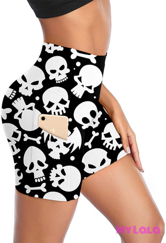 Ec2 Pocketed Gym Shorts 24-32 (Skull)