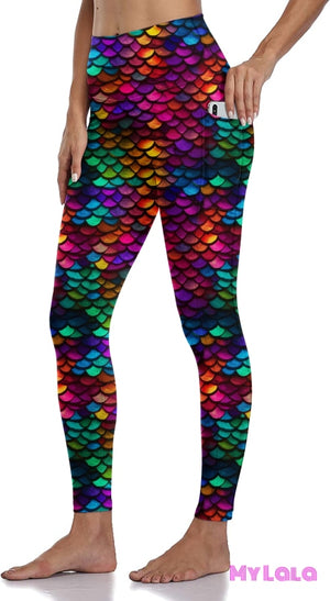 Extra Curvy Pocketed Legging 20-26 (Dragon Scale)