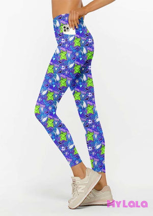 Extra Curvy Pocketed Legging 20-26 (Oogie Boogie)