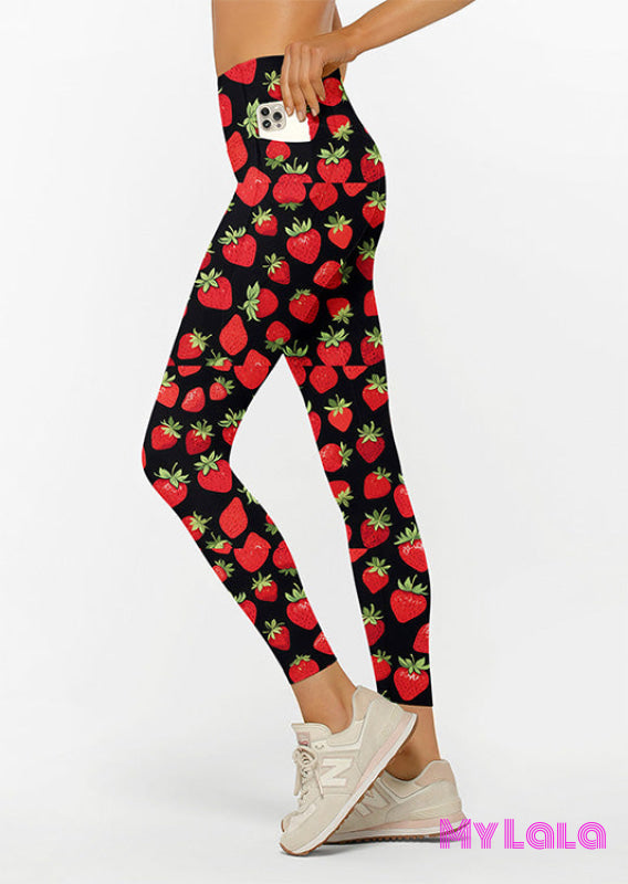 Extra Curvy Pocketed Legging 20-26 (Strawberry)