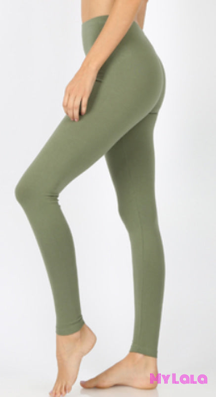 Extra Curvy Solid Lt Olive 20-26 - My Lala Leggings