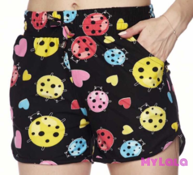 Ladybug Heart Shorts - My Lala Leggings