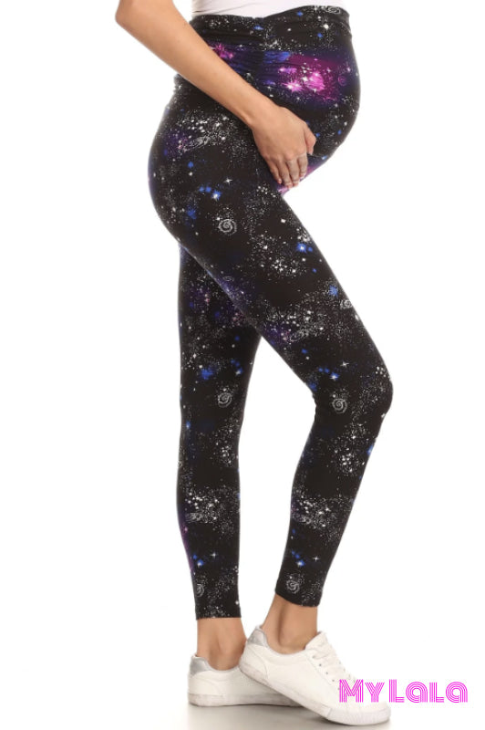 Maternity Leggings (Purple Galaxy) - My Lala Leggings
