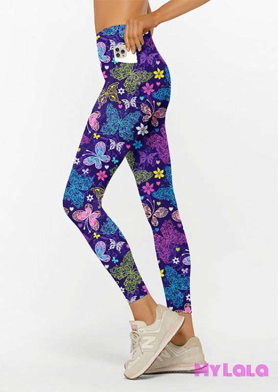Pocketed Legging OS (Playful Butterfly)