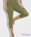 Pocketed Yoga Softy Capri OS (Lt Olive) - My Lala Leggings