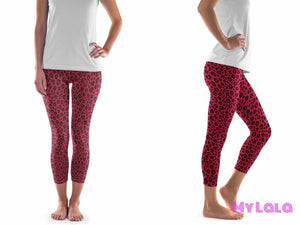 1 Pocketed Yoga Softy Capri Os (Red Leopard)
