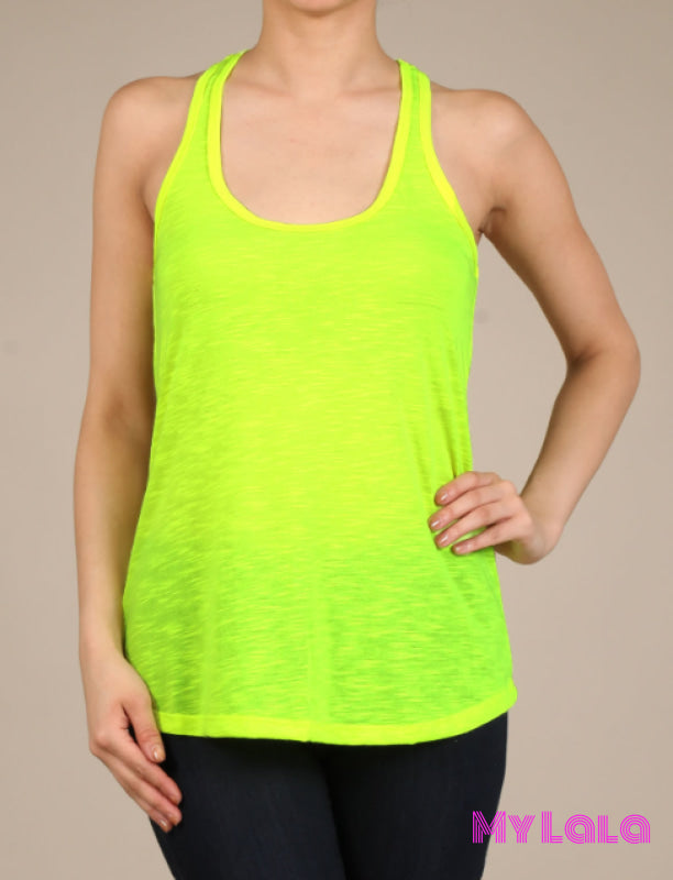 1 440Ps Scoop Neck Racer (Neon Yellow)
