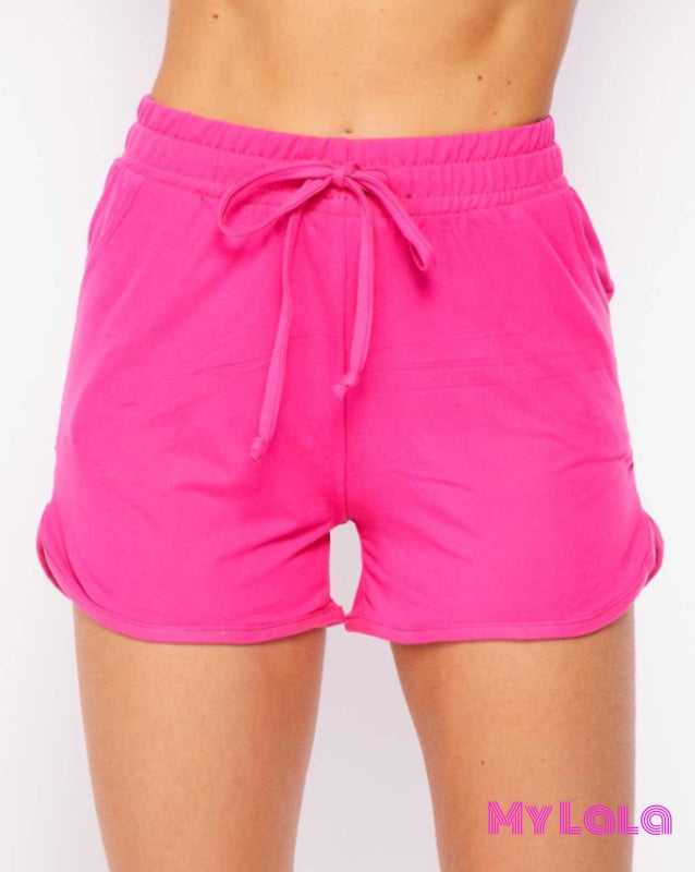 1 Ds05 Solid Dolphin Shorts (Fuchsia)