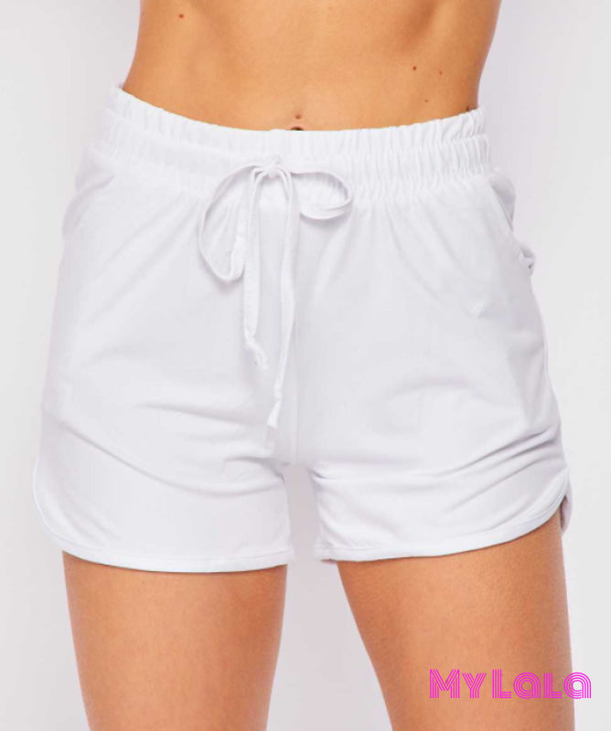 1 Ds05 Solid Dolphin Shorts (White)