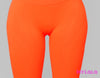 Solid Neon Orange Bike Shorts - My Lala Leggings
