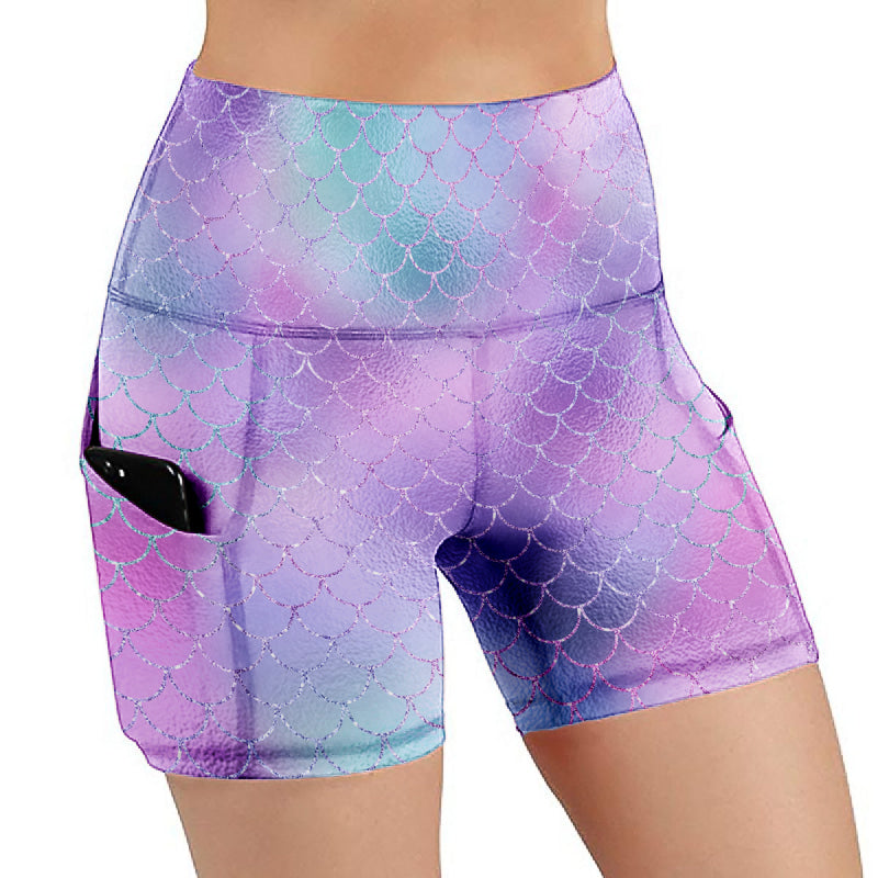 SPARKLE MERMAID (OS) Pocketed Shorts - My Lala Leggings