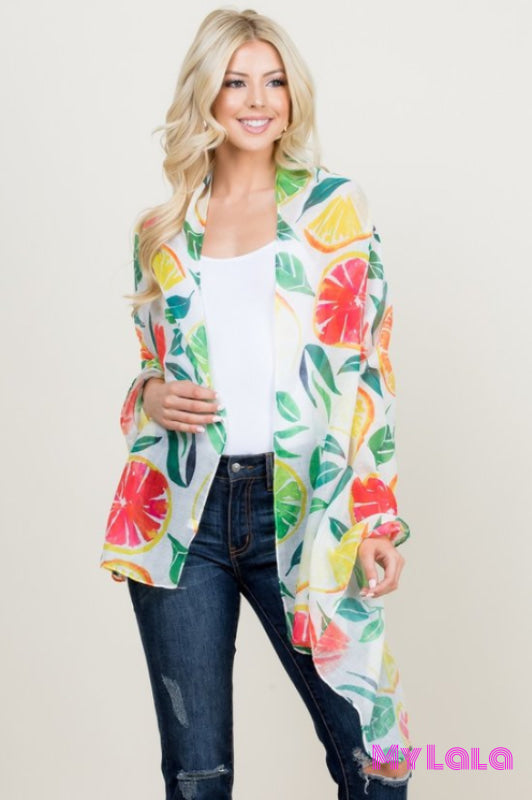 1 Sc2004 Tropical Fruit Scarf (White)