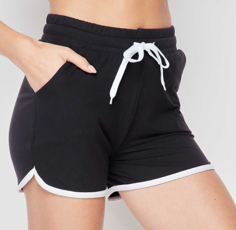 1 Ds01 White Trim Shorts (Black)