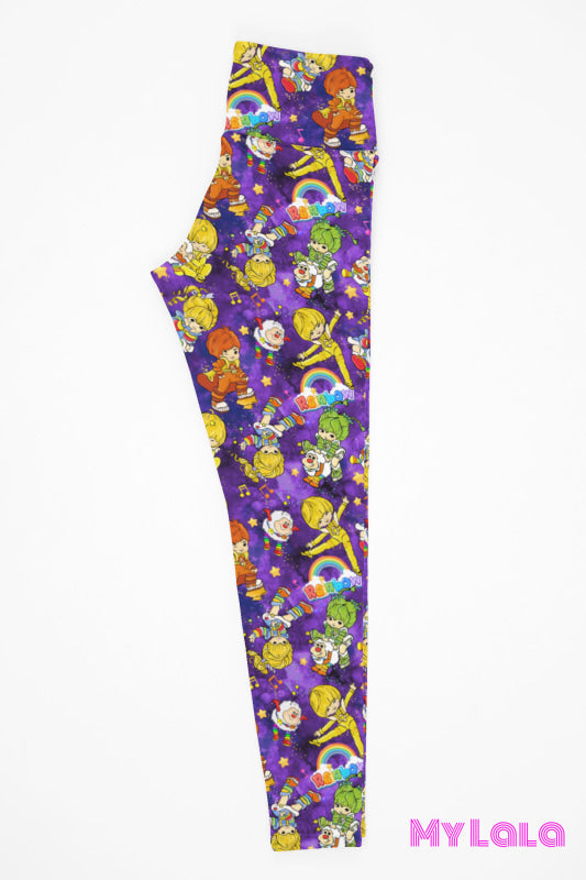 Yoga Band - Curvy Purple Rainbow (Premium) - My Lala Leggings