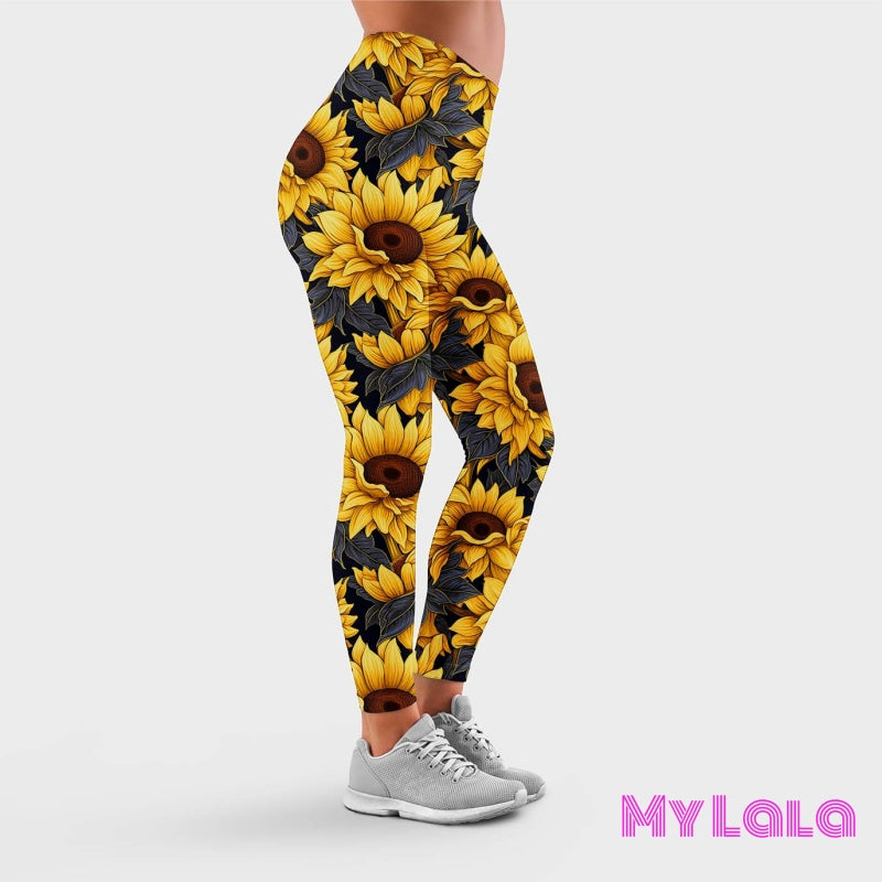 Yoga Band - Curvy Dark Sunflower (Premium)