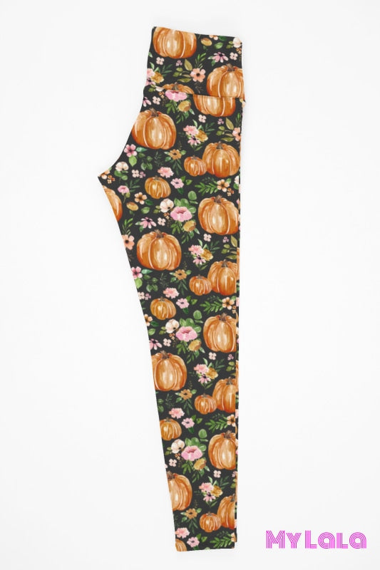 1 Yoga Band - Curvy Floral Pumpkin (Premium)