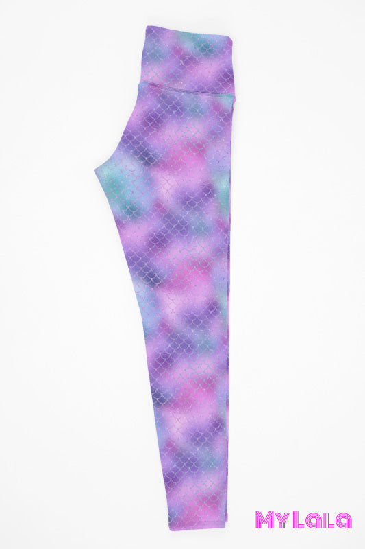 1 Yoga Band - Curvy Glitter Mermaid (Premium) - My Lala Leggings
