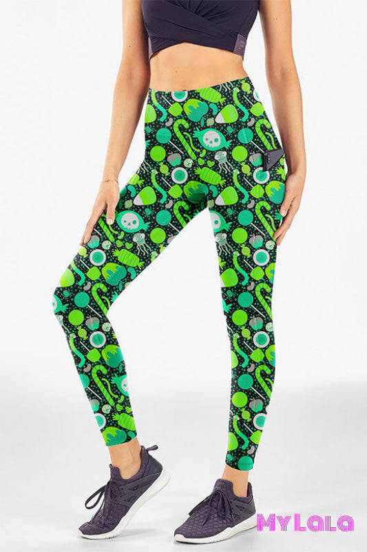 Yoga Band - Curvy Pocketed Legging (Candy Apple)