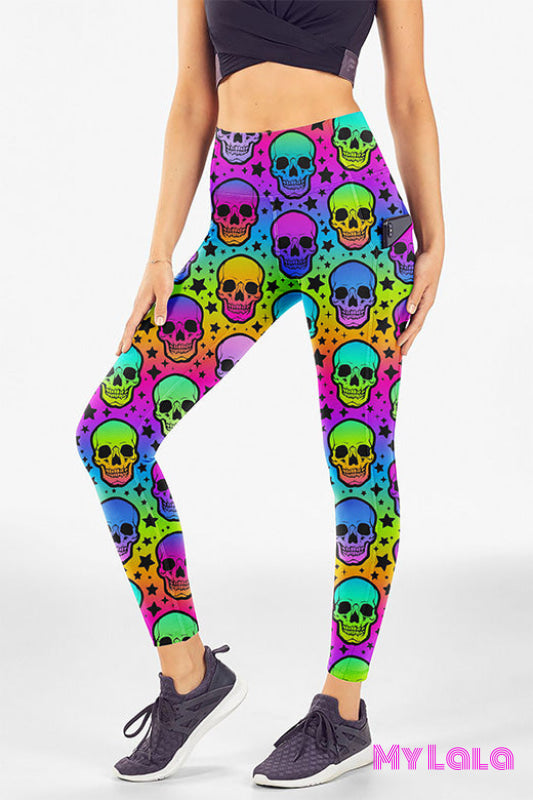 Yoga Band Curvy Pocketed Legging (Dreaming Bright)