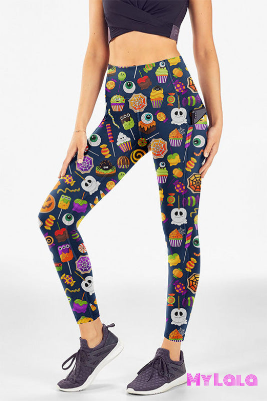 Yoga Band Curvy Pocketed Legging (Trick or Treat)