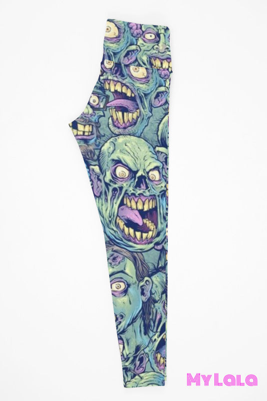 1 Yoga Band - Curvy Pocketed Legging (Zombie)