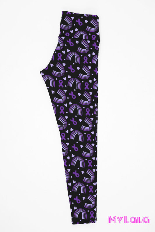 1 Yoga Band - Curvy Purple Ribbon (Premium)