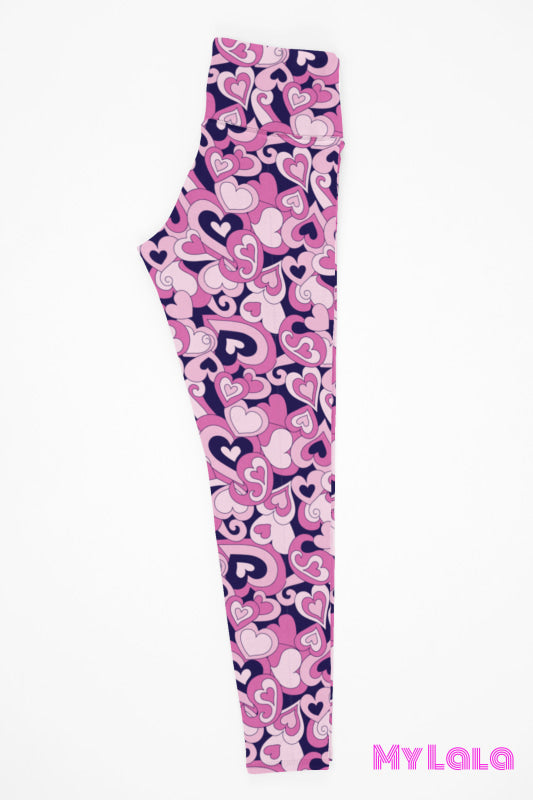 1 Yoga Band - EC2 70s Hearts 24-32 (Premium) - My Lala Leggings