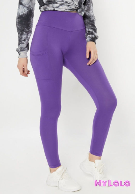 1 Yoga Band - Ec2 Pocketed Legging 24-32 (Purple)