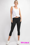 Yoga Band - EC2 Pocketed Softy CAPRI 24-32 (Black) - My Lala Leggings