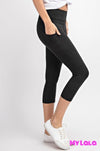Yoga Band - EC2 Pocketed Softy CAPRI 24-32 (Black) - My Lala Leggings