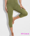 Extra Curvy Pocketed Yoga Softy Capri 20-26 (Lt Olive) - My Lala Leggings