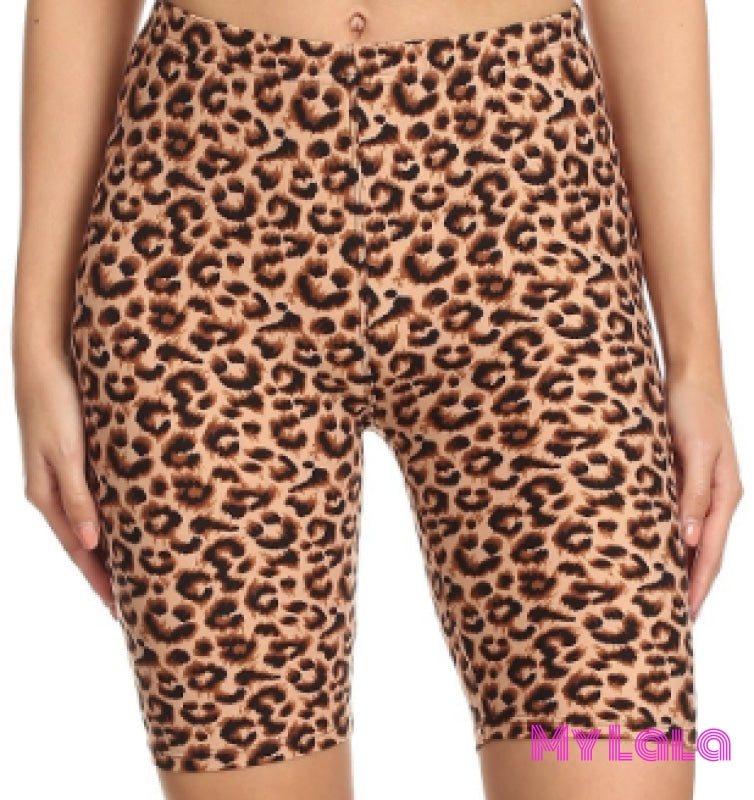 Leopard Bike Shorts - My Lala Leggings
