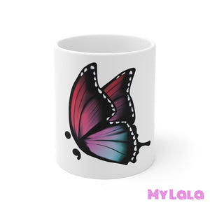 Semicolon Butterfly Mug 11oz - My Lala Leggings