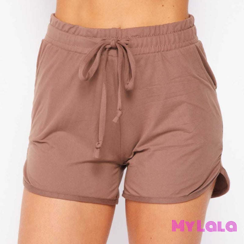 1 Ds05 Solid Dolphin Shorts (Mocha)