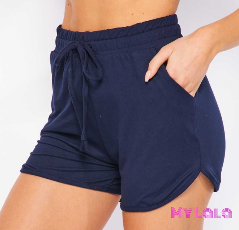 1 Ds05 Solid Dolphin Shorts (Navy)