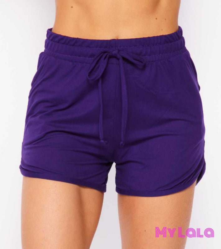 1 Ds05 Solid Dolphin Shorts (Purple)