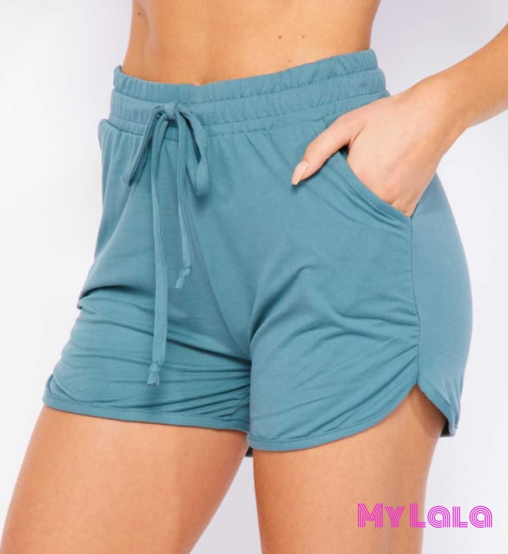 1 Ds05 Solid Dolphin Shorts (Sea Blue)