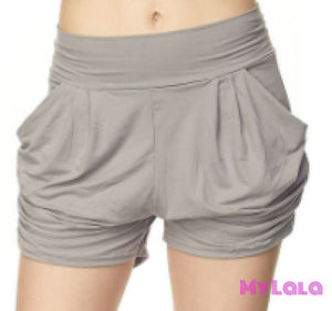 1 Ns01 Solid Harem Shorts (Grey)