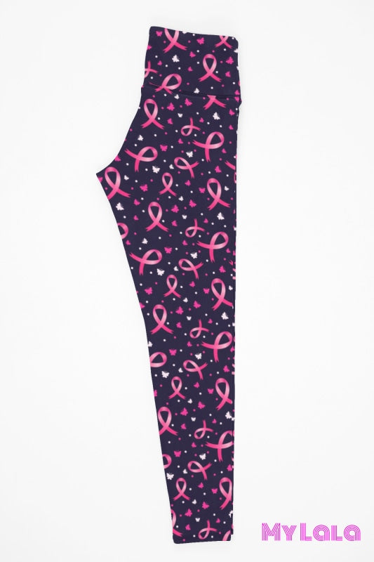 Yoga Band - Breast Cancer Butterfly OS (Premium) - My Lala Leggings