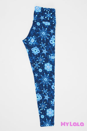 Yoga Band - Crafty Blue Snowflake Kids (Premium) - My Lala Leggings