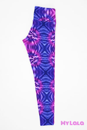 1 Yoga Band - Curvy Pink Blue Tie Dye (Premium)