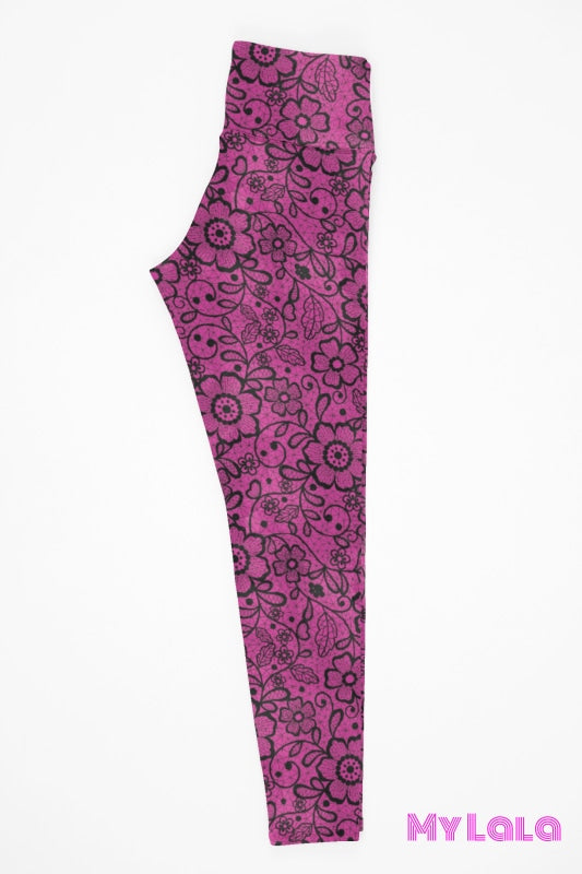 1 Yoga Band - Curvy Pink Lace (Premium)