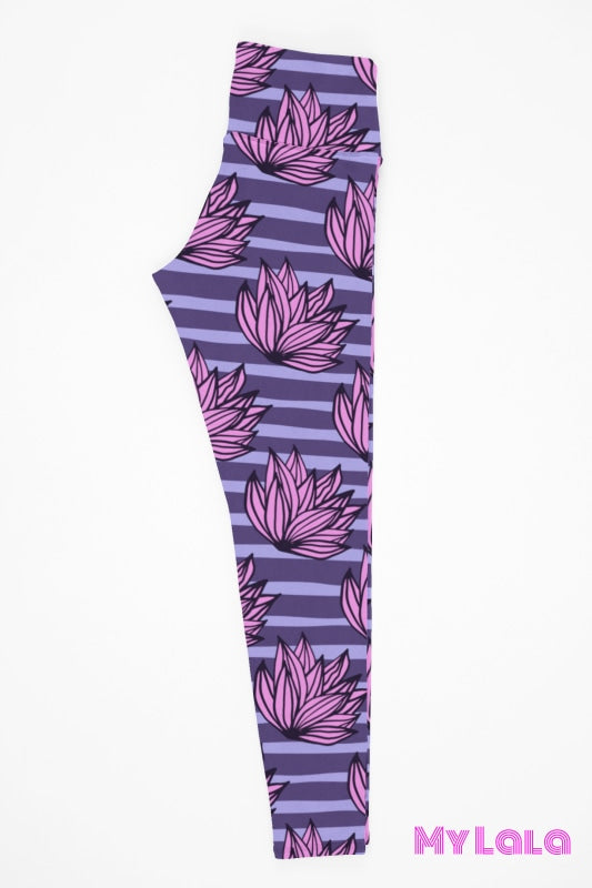 1 Yoga Band - Curvy Pocketed Legging (Purple Purple)