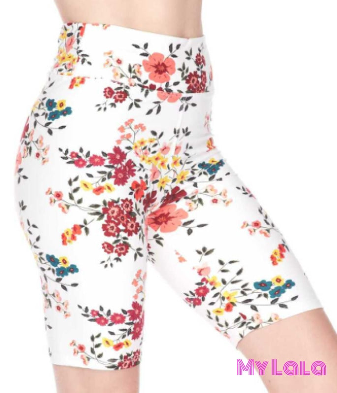 1 f722 Yoga Bike Shorts OS (Spring Bloom) - My Lala Leggings